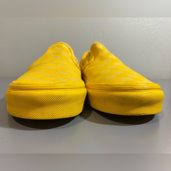 Vans Classic Slip-On Men Size 6 Women Size 7.5 Spectra Yellow Checkerboard - Picture 5 of 9